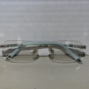 Tiffany & Co. Eyeglasses Frames Blue & Silver 90s Vintage TF 1090 Frames only